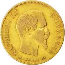 Francia, Napoleon III, Napoléon III, 10 Francs, 1860, Strasbourg, MB, Oro, K...