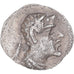 Moneda, Bactria, Eukratides I, Obol, ca. 170-145 BC, MBC, Plata, HGC:12-138