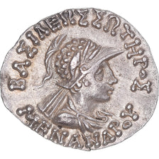 Moneta, Bactria, Menander, Drachm, ca. 155-130 BC, BB+, Argento, HGC:12-193