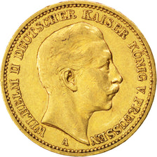 German States, 20 Mark, 1891, Berlin, KM #521, EF(40-45), Gold, 7.97