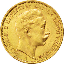 German States, 20 Mark, 1911, Berlin, KM #521, AU(50-53), Gold, 7.96