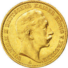 German States, 20 Mark, 1912, Berlin, KM #521, AU(50-53), Gold, 7.97