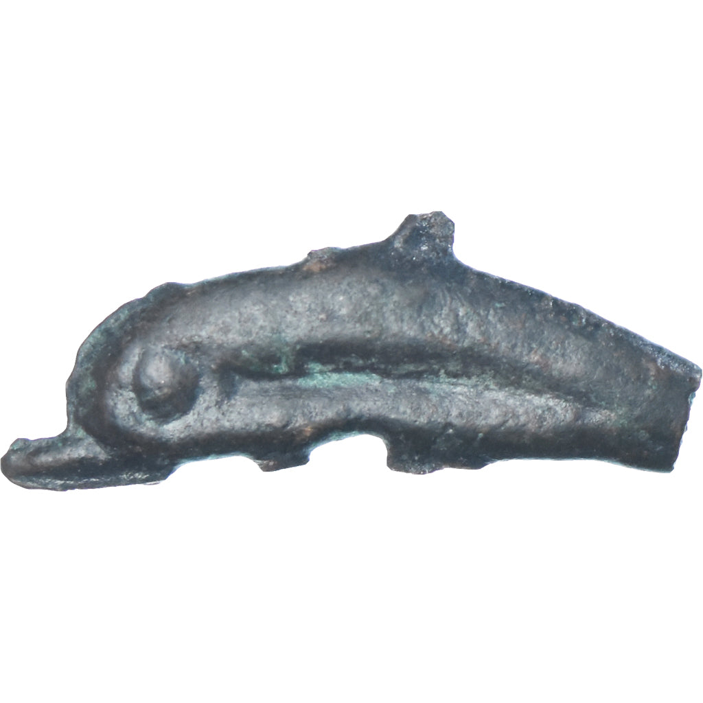 Coin, Sarmatia, Dolphin, ca. 525-350 BC, Olbia, VF(30-35), Cast Bronze