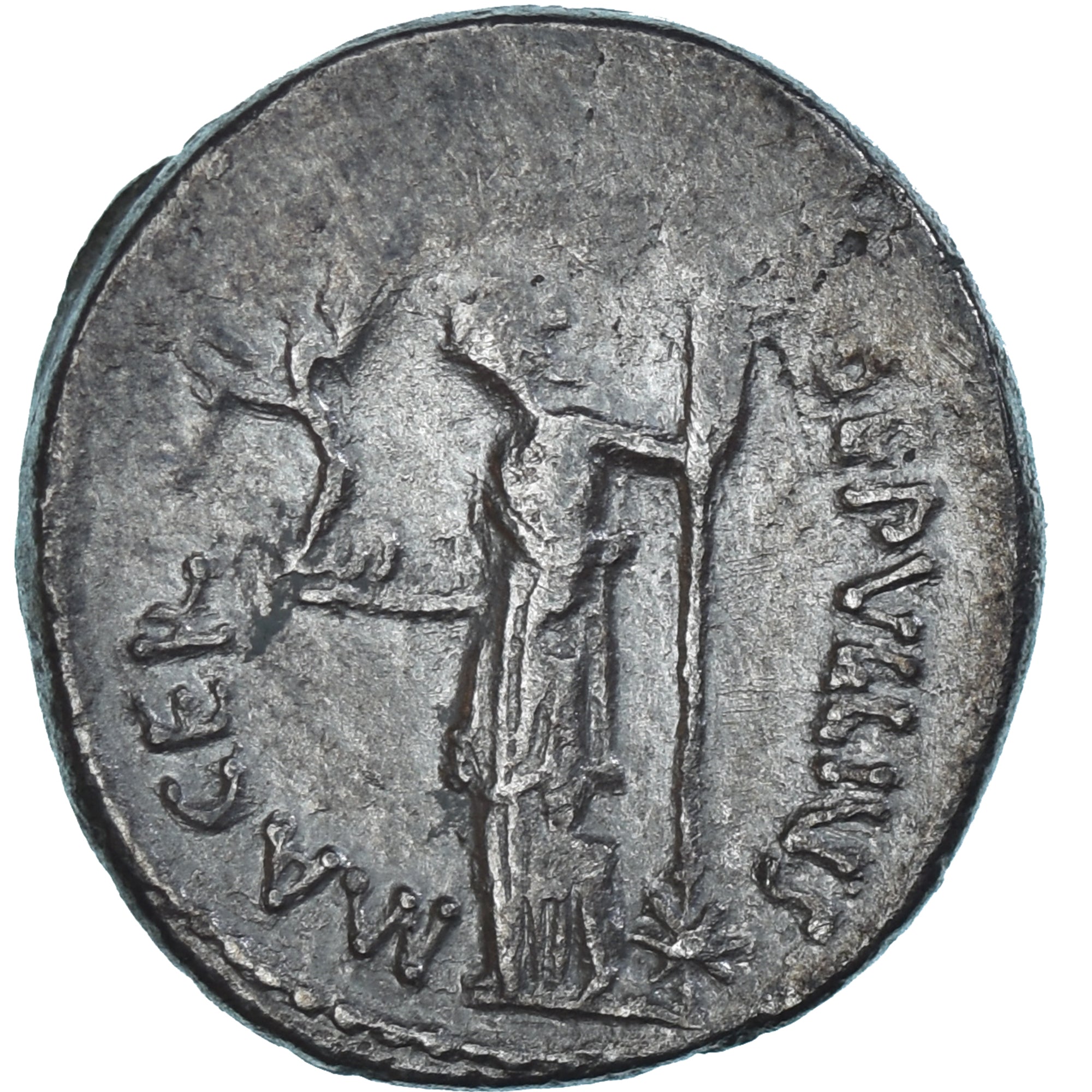 Coin, Julius Caesar, Denarius, January-February 44 BC, Rome, AU(50-53), Silver