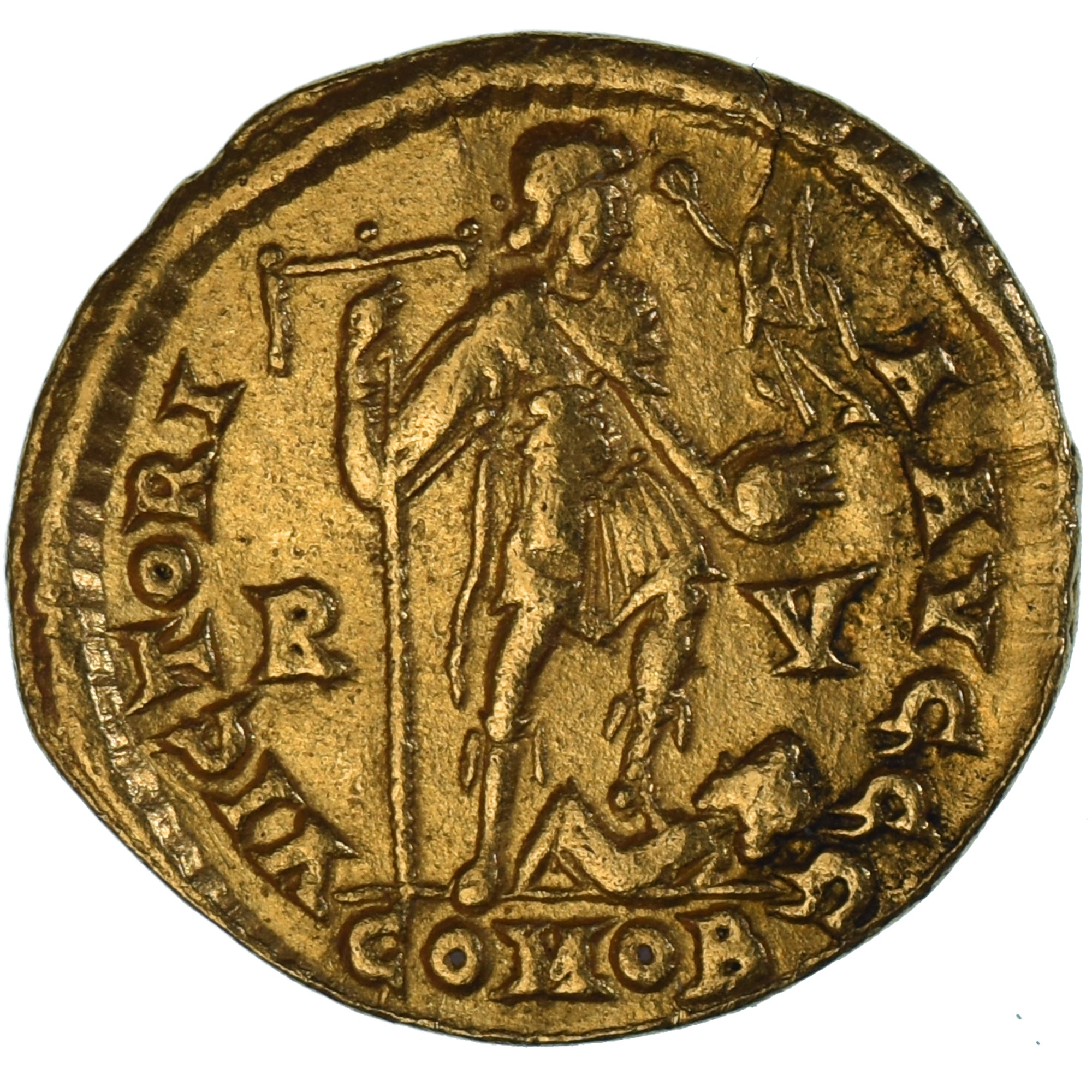 Coin, Honorius, Solidus, 402-406, Ravenna, EF(40-45), Gold, RIC:1287