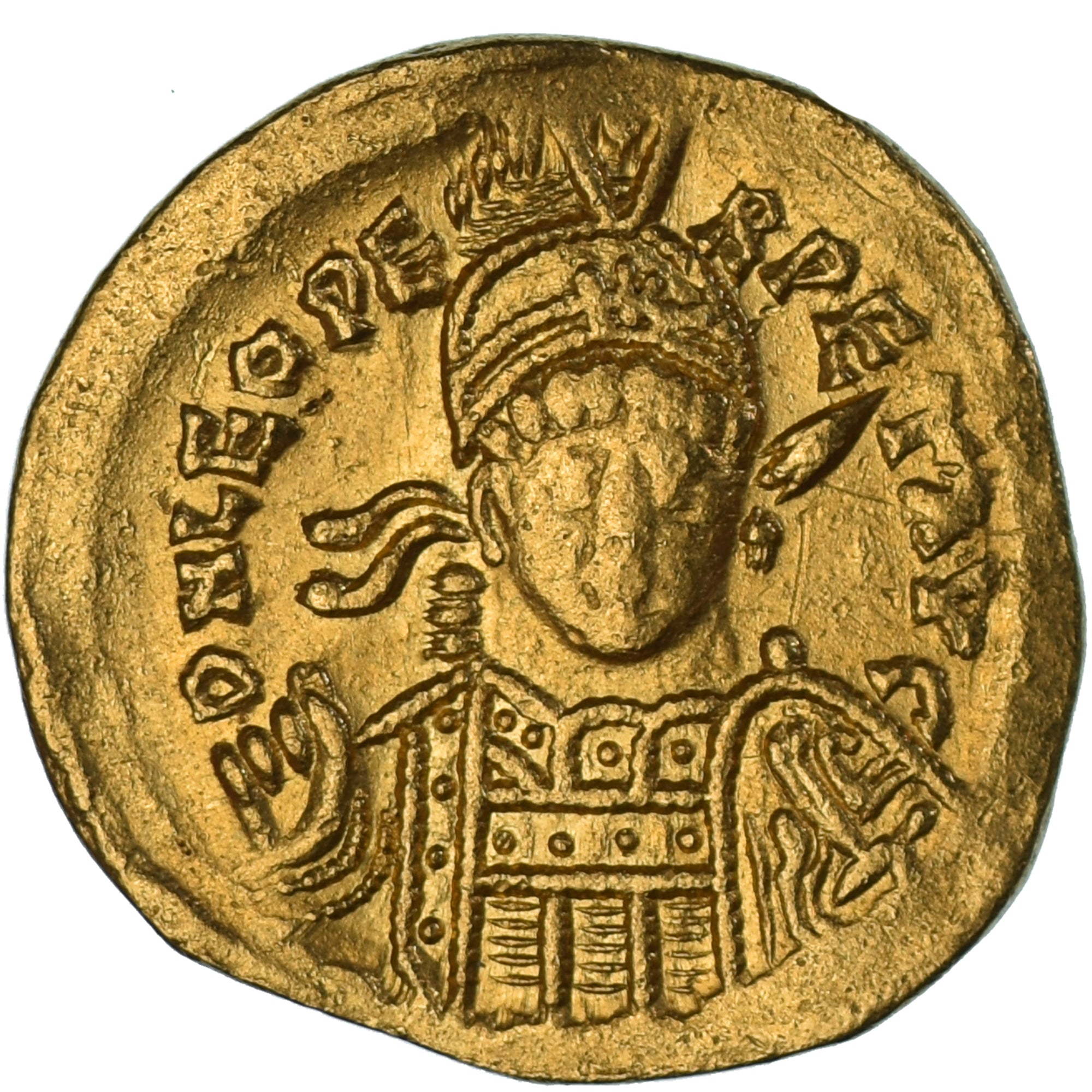 Moneta, Leo I, Solidus, 462-466, Constantinople, EF(40-45), Złoto, RIC:605