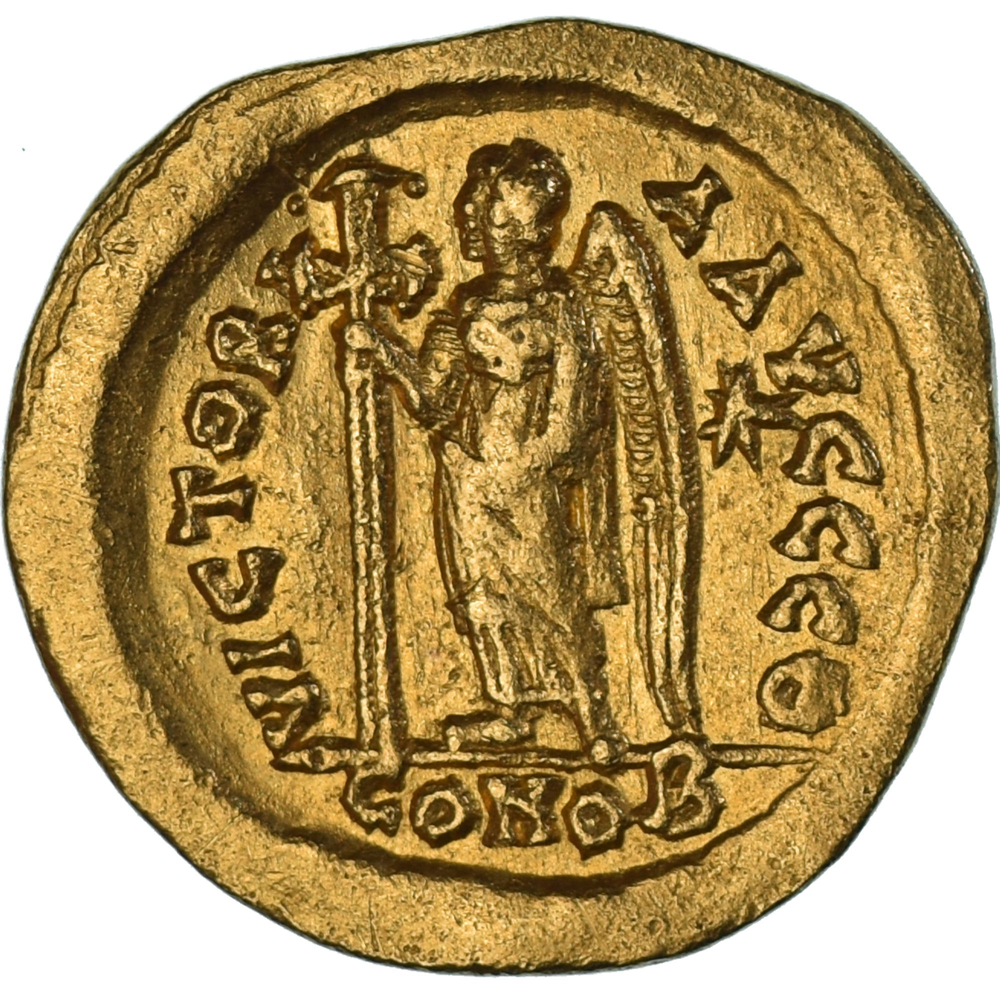 Moneta, Leo I, Solidus, 462-466, Constantinople, EF(40-45), Złoto, RIC:605