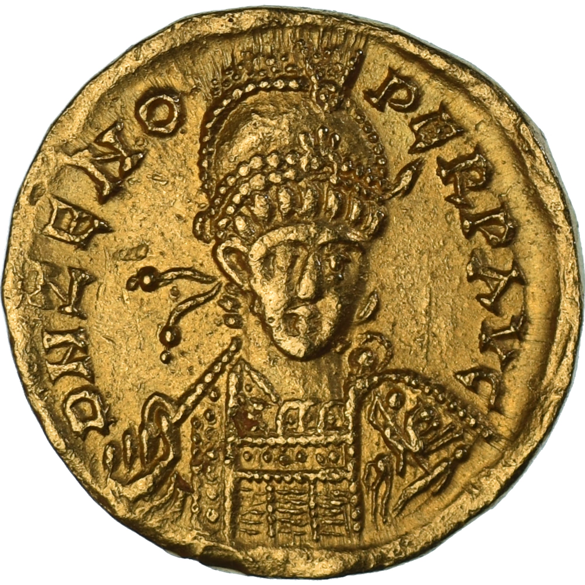 Coin, Zeno, Solidus, 476-491, Constantinople, AU(55-58), Gold, RIC:910
