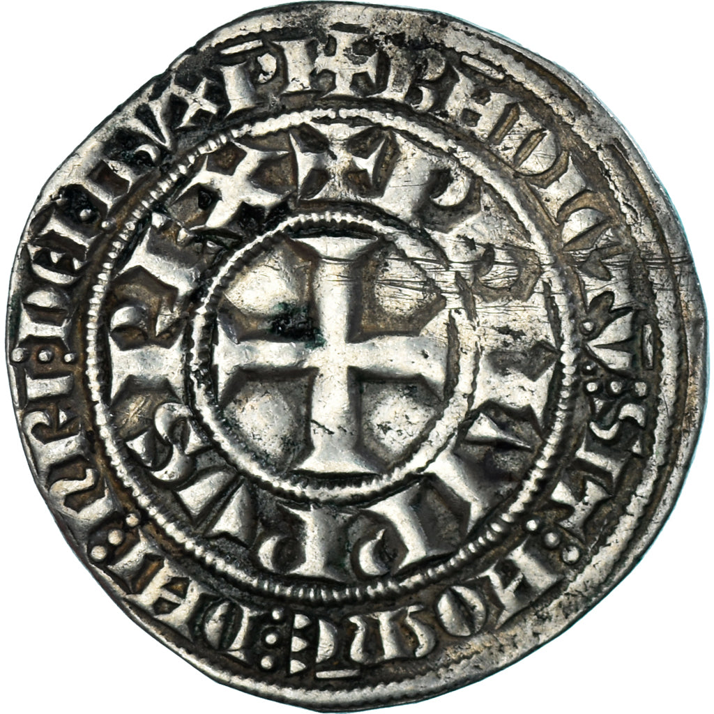 Coin, France, Philippe IV, Gros Tournois à l'O rond, EF(40-45), Silver