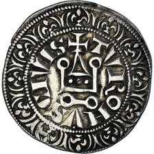Coin, France, Philippe IV, Gros Tournois à l'O rond, AU(50-53), Silver