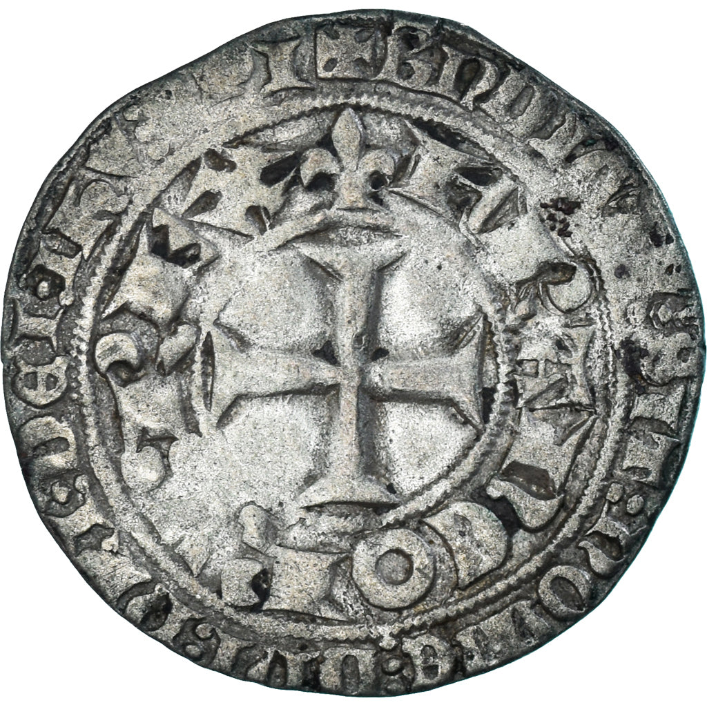 Monnaie, France, Charles V, Blanc au K, 1365, TTB, Argent, Duplessy:363