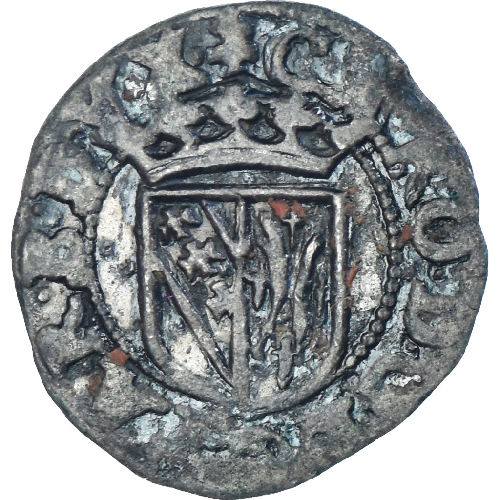 Coin, France, Charles III, Double Denier, 1545-1608, Nancy, VF(30-35), Silver