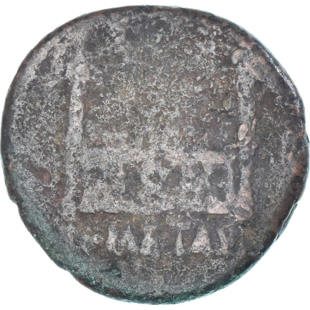 Coin, Augustus, As, 12-14, Lugdunum, F(12-15), Bronze, RIC:245