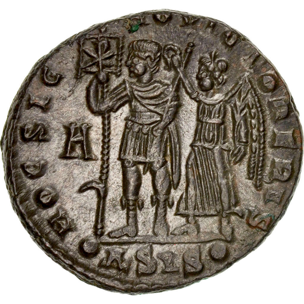 Coin, Vetranio, Follis, Siscia, graded, NGC, MS, MS(63), Bronze, RIC:287