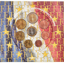 France, 1 Cent to 2 Euro, 1999, Monnaie de Paris, BU, MS(65-70)