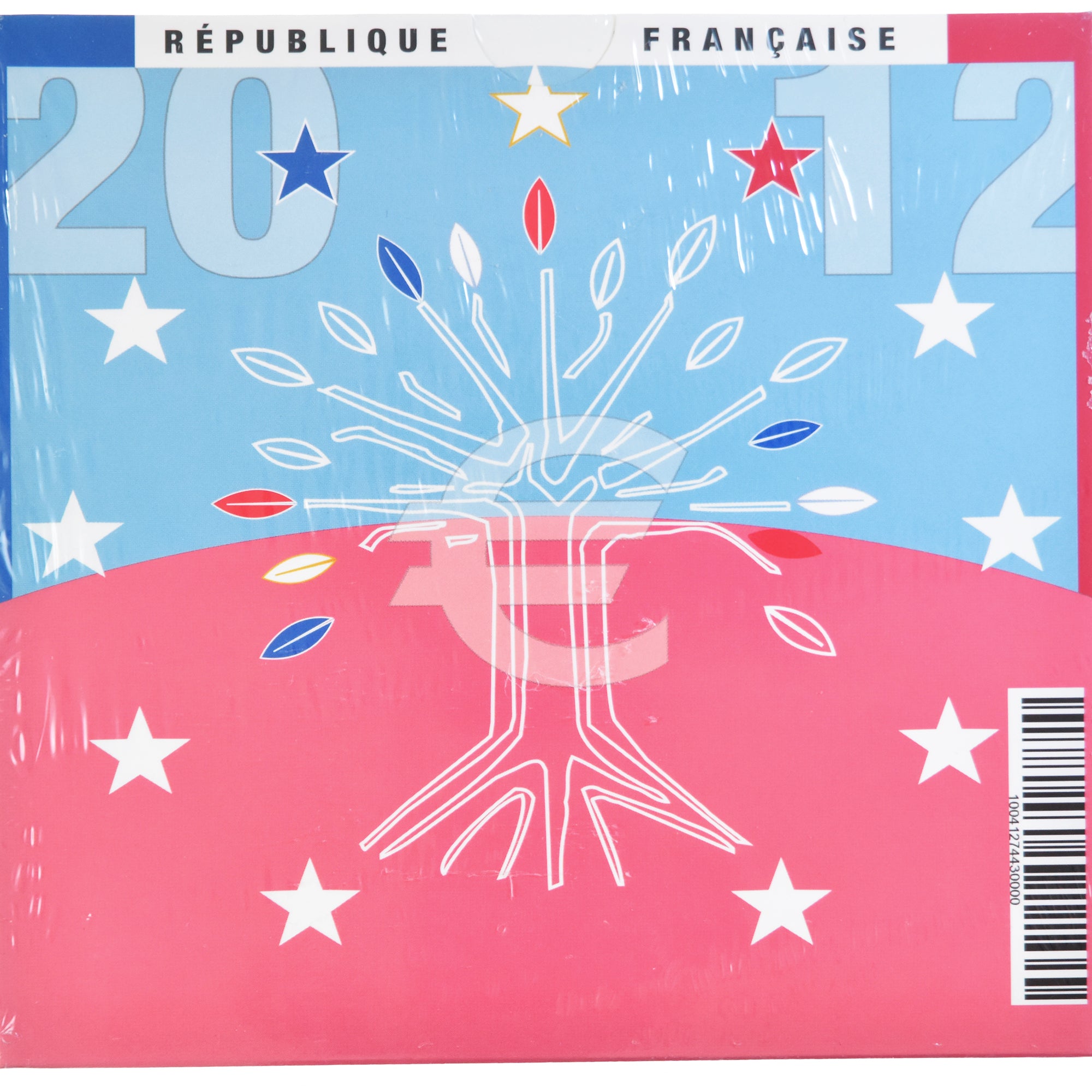 France, 1 Cent to 2 Euro, 2012, Monnaie de Paris, BU, MS(65-70)