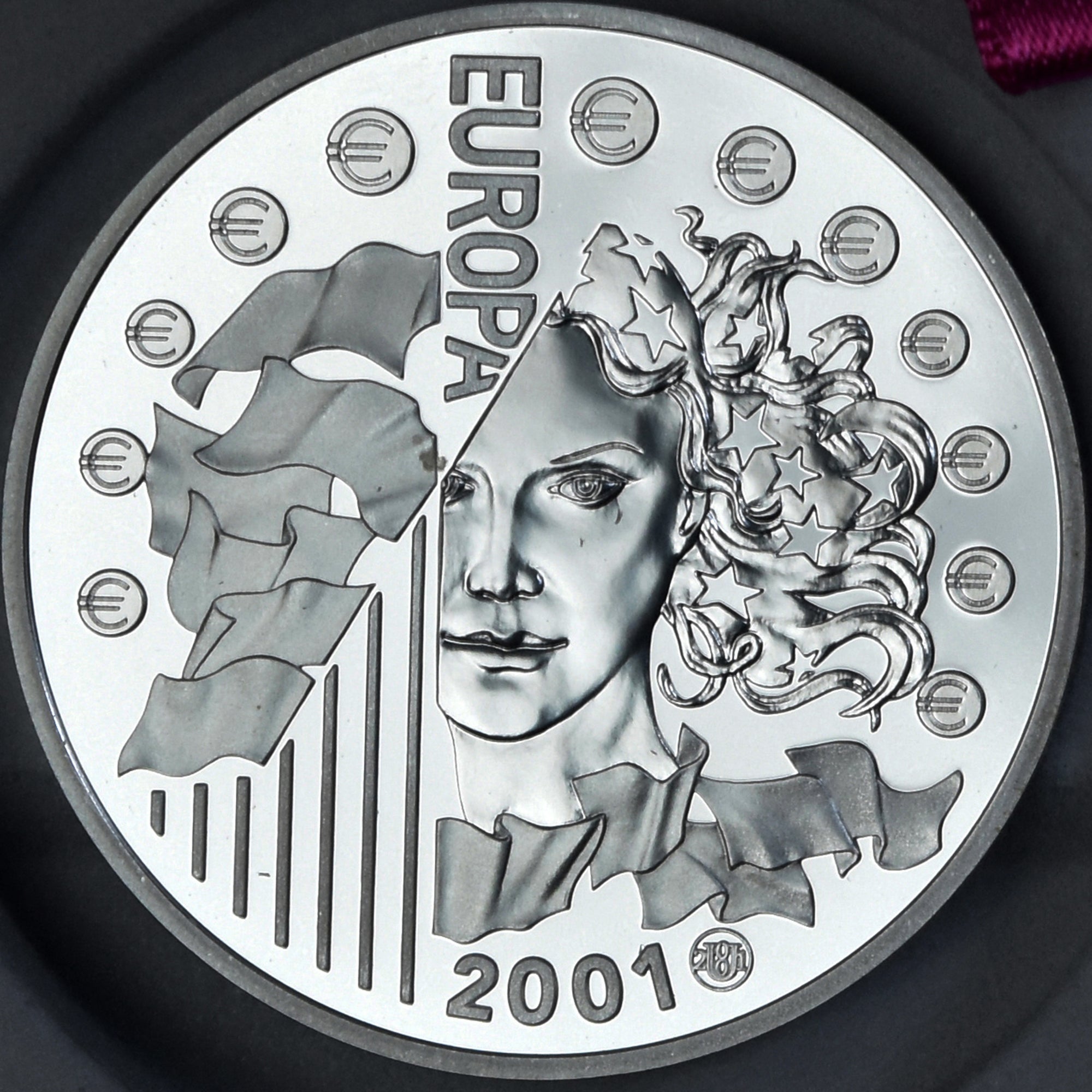 Coin, France, Europa, 6.55957 Francs, 2001, Monnaie de Paris, BE, MS(65-70)