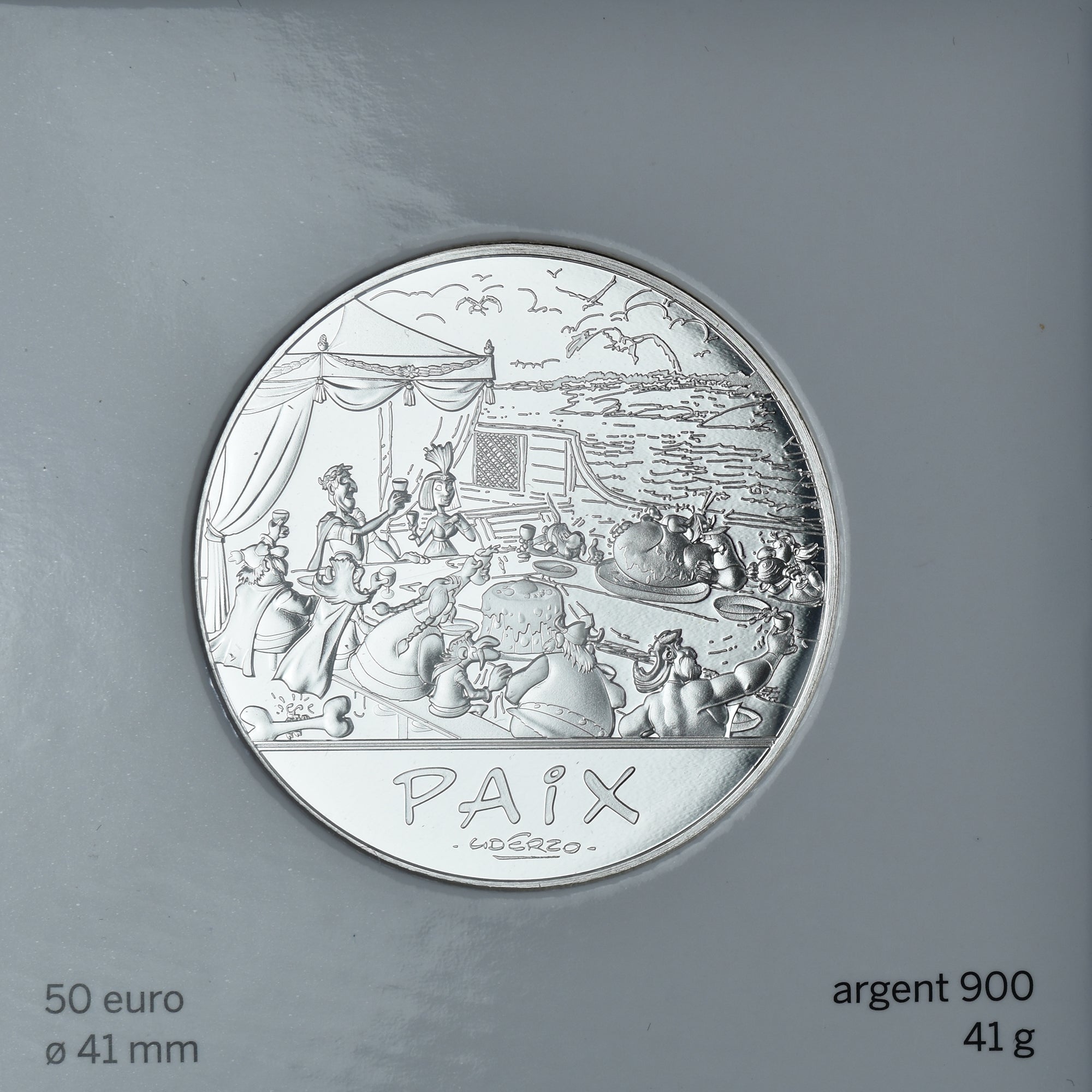 France, 50 Euro, Astérix et la paix - banquet, 2015, Monnaie de Paris, BE