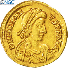 Honorius, Solidus, Ravenna, Gold, NGC Choice AU 5/4, RIC 1287