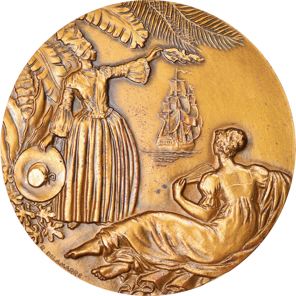 France, Medal, Compagnie Générale Transatlantique, Antilles, Shipping, 1952