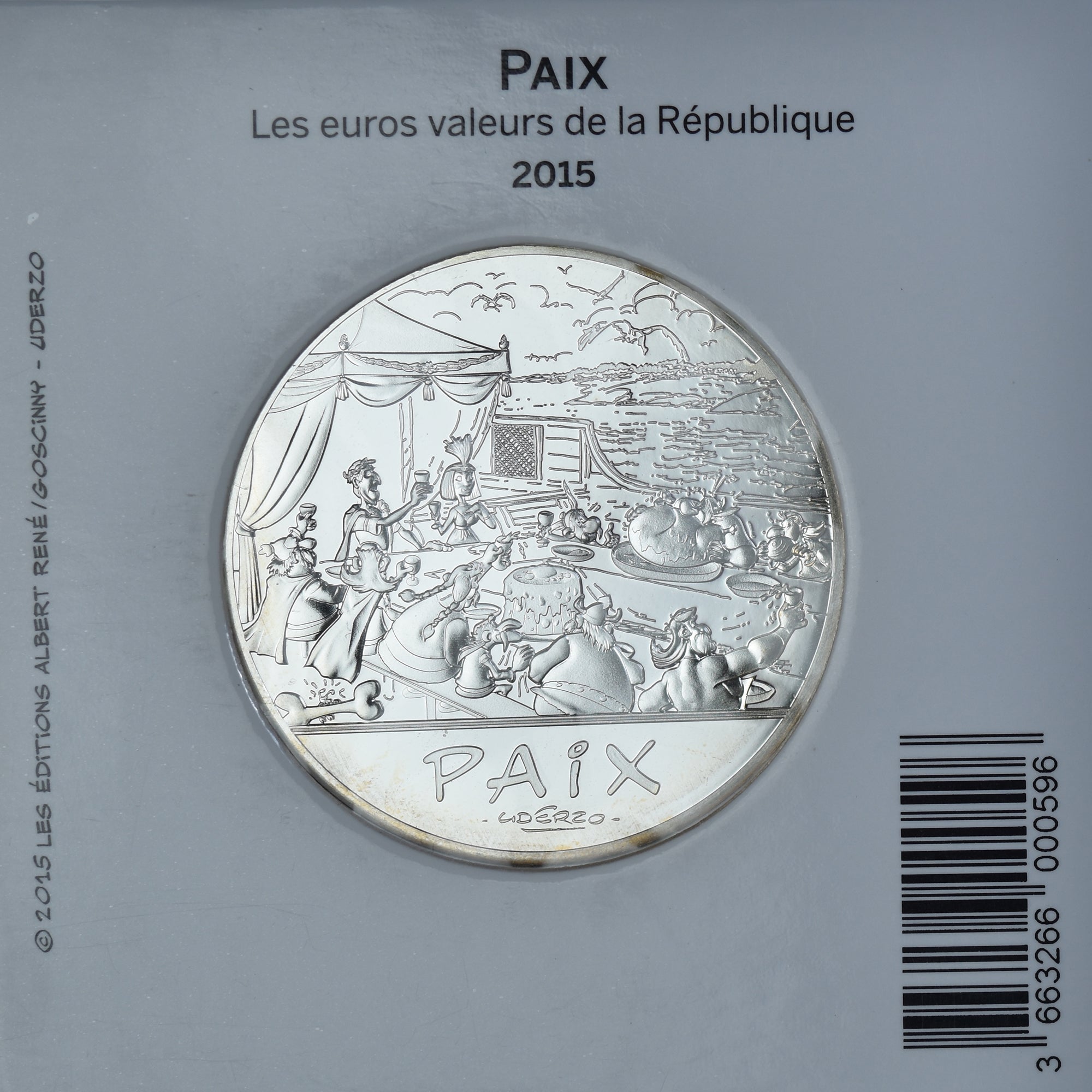 Frankrijk, 50 Euro, Astérix et la paix - banquet, 2015, Monnaie de Paris, BE