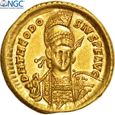 Monnaie, Theodosius II, Solidus, Constantinople, Gradée, NGC, Ch XF