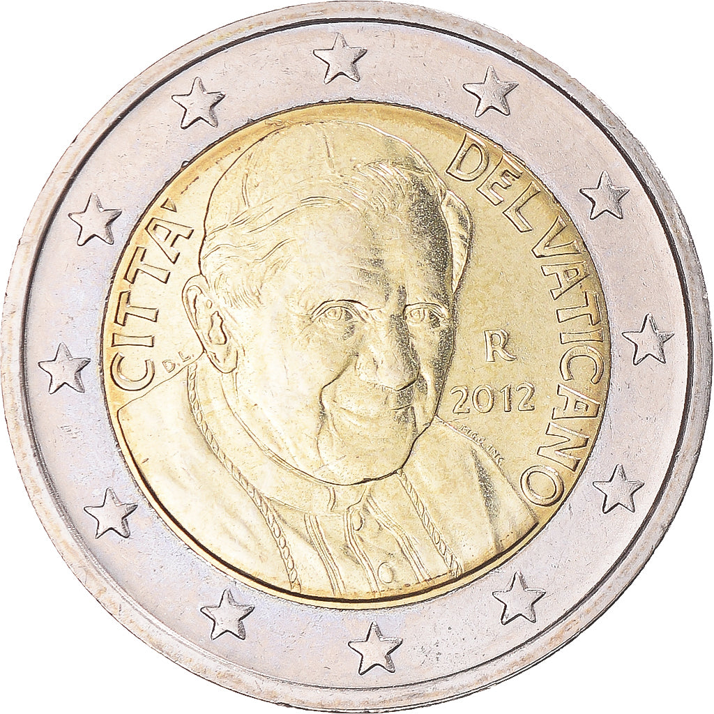 VATICAN CITY, Pape Benoit XVI, 2 Euro, 2012, Rome, MS(63), Bi-Metallic, KM:389