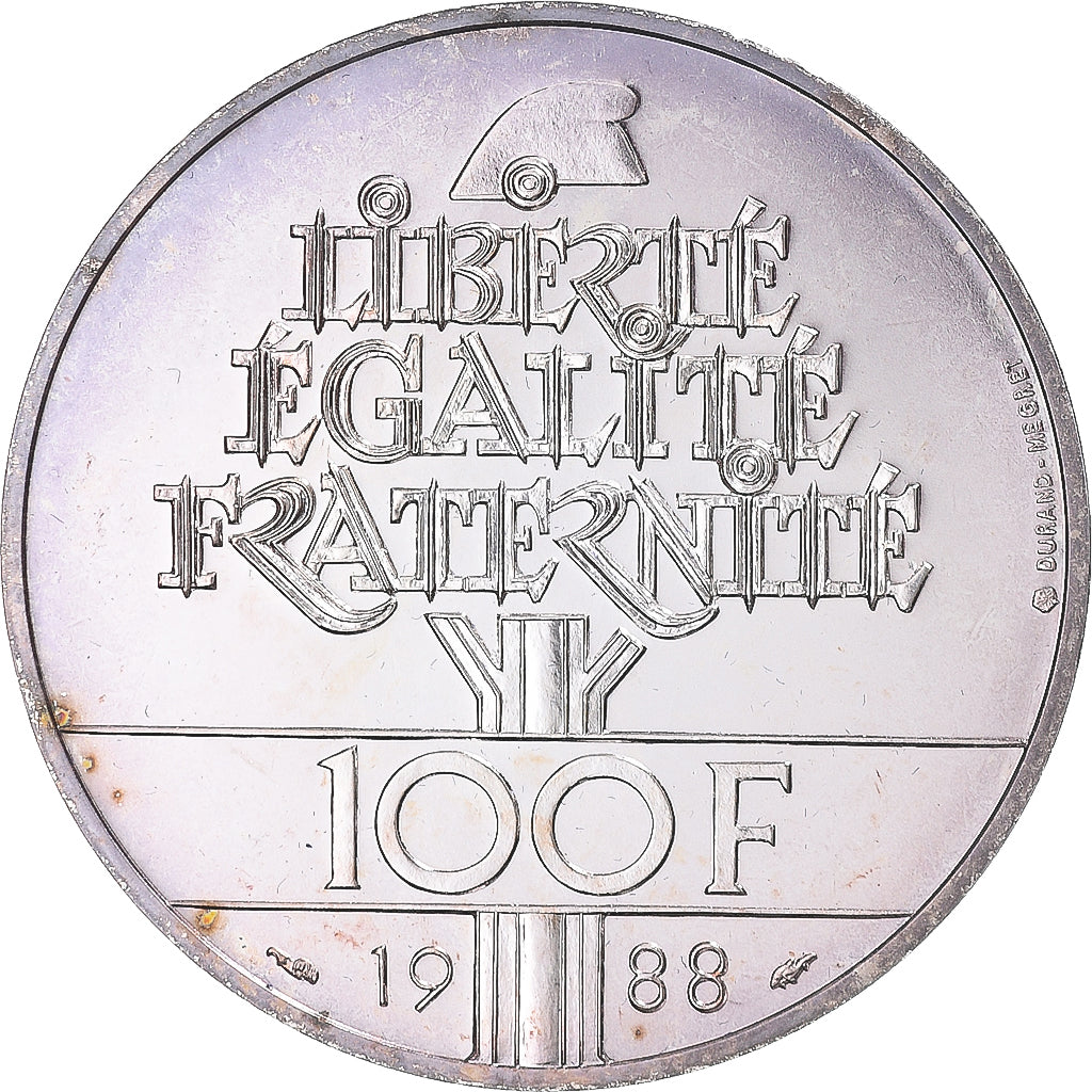 Coin, France, Fraternité, 100 Francs, 1988, Monnaie de Paris, série FDC