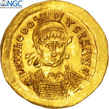 Moneda, Theodosius II, Solidus, Constantinople, graded, NGC, MS, 3923421-004