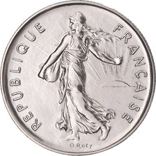 Coin, France, Semeuse, 5 Francs, 1988, Paris, série FDC, MS(65-70), Nickel Clad