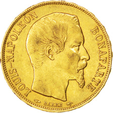 FRANCE, Napoléon III, 20 Francs, 1852, Paris, KM #774, AU(50-53), Gold, Gadoury