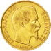 FRANCE, Napoléon III, 20 Francs, 1852, Paris, KM #774, AU(50-53), Gold, Gadoury