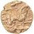 Coin, Aulerci Cenomani, 1/4 statère au cheval androcéphale et au personnage