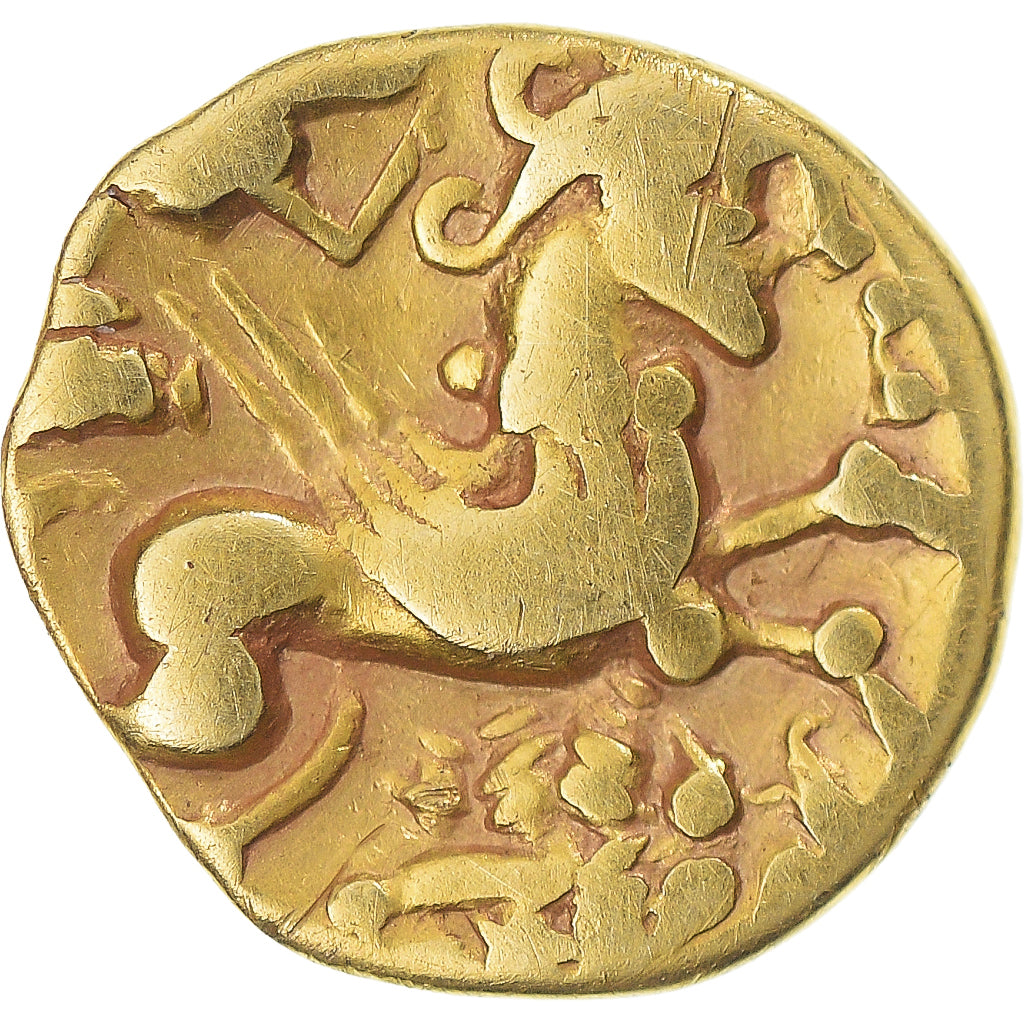 Coin, Aulerci Cenomani, 1/4 au cheval androcéphale, ca. 80-50 BC, Le Mans