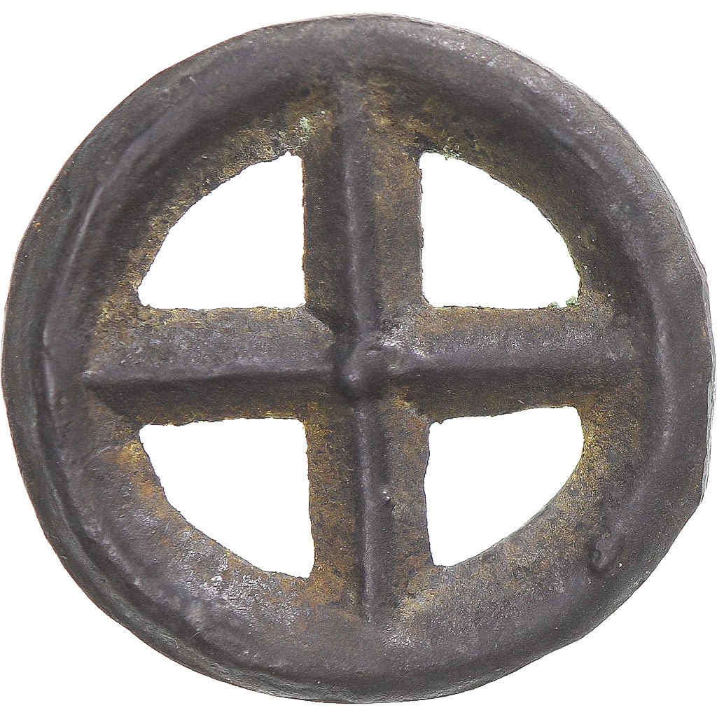 Coin, Rouelle, 1st century BC, AU(55-58), Potin