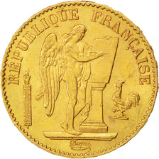 FRANCE, Génie, 20 Francs, 1877, Paris, KM #825, AU(50-53), Gold, Gadoury #1063,