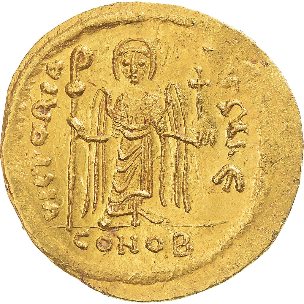 Coin, Phocas, Solidus, 603-607, Constantinople, AU(55-58), Gold, Sear:618