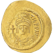 Coin, Maurice Tiberius, Solidus, 583-602, Constantinople, AU(50-53), Gold