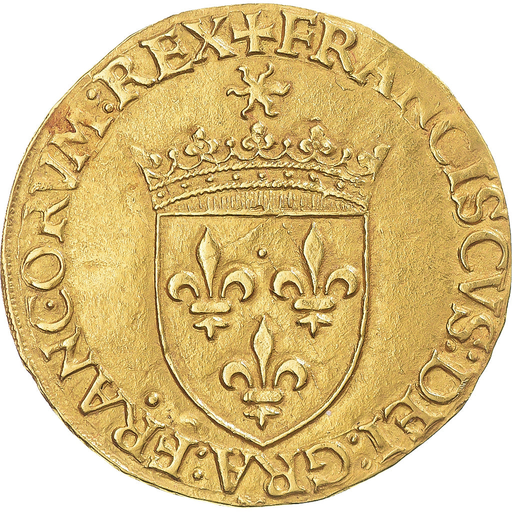 Coin, France, François Ier, Écu d'or au soleil, après 1519, Paris, AU(55-58)