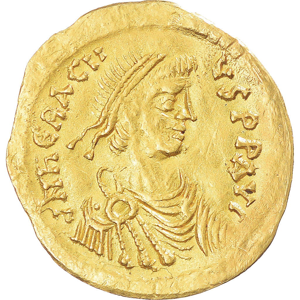 Coin, Heraclius, Tremissis, 610-641, Constantinople, AU(50-53), Gold, Sear:787