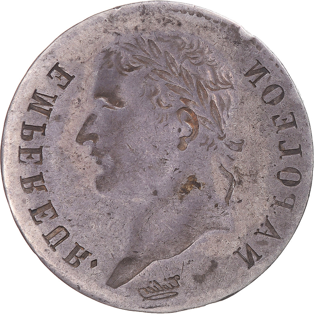 Münze, Frankreich, Napoleon I, Franc, Brockage, S+, Silber, Gadoury:446