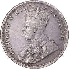 Moneda, INDIA BRITÁNICA, George V, Rupee, brockage (lakhi), EBC, Plata, KM:524