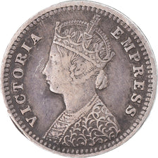 Moneta, INDIA - BRITANNICA, Victoria, 2 Annas, Brockage, BB+, Argento, KM:488
