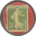 Moeda, França, Chaussures André, Bordeaux, timbre-monnaie 5 centimes