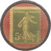 Moneta, Francia, Chocolat-François, Bordeaux, timbre-monnaie 5 centimes, MB+