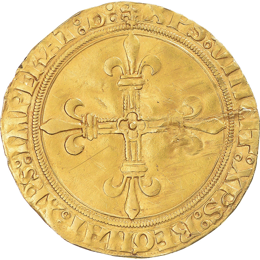 Moneta, Francia, Louis XII, Écu d'or au soleil, 1498-1514, Bourges, BB+, Oro