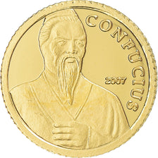 Coin, Cambodia, Confucius, 5000 Riels, 2007, Singapore Mint, MS(65-70), Gold