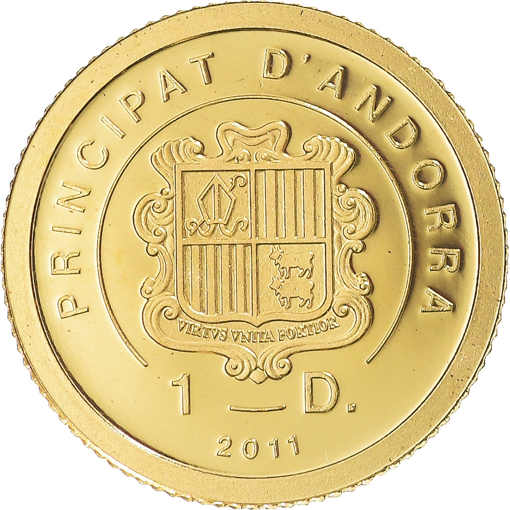 Monnaie, Andorre, Napoléon Bonaparte, Diner, 2011, FDC, Or