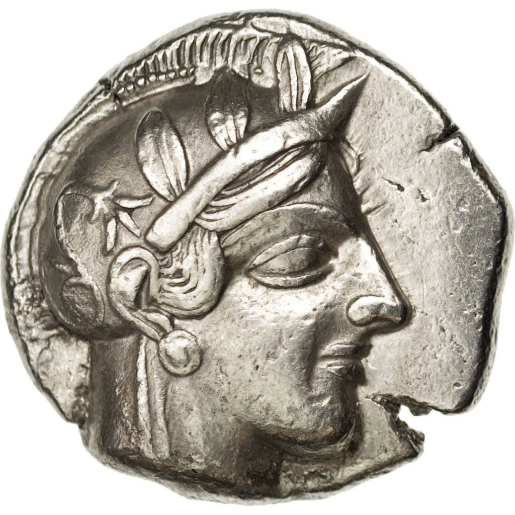 Attica, Athens (490-407 BC), Tetradrachm, Athens, AU(50-53), Silver, SNGCop...