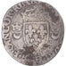 Moneda, Francia, Henri II, Douzain aux croissants, 1551, Toulouse, BC+, Vellón